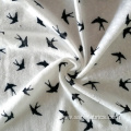 Knitted 100% Polyester Hacci Print Slub Fabric